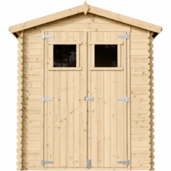 Casetta da Giardino 180x180 Legno 19mm Pavimento Porta con Finestra