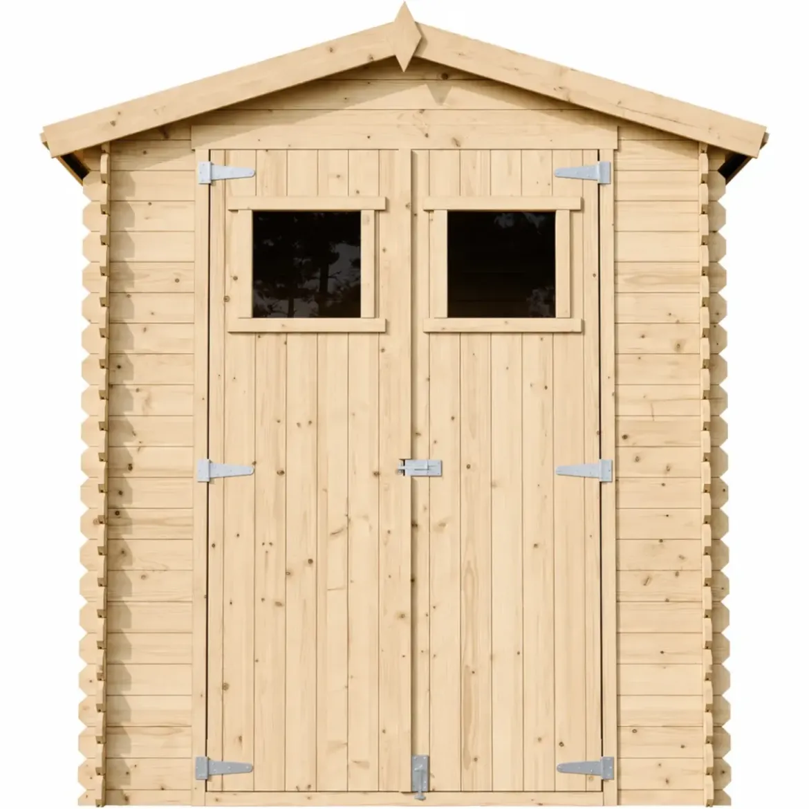 Casetta da Giardino 180x180 Legno 19mm Pavimento Porta con Finestra