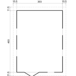 Casetta da Giardino 3x5 m in Legno 17 mm Porte Doppie Finestre 15 m2