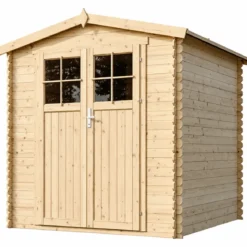 Casetta da Giardino 2x2 m Legno 19 mm Serratura Tetto Impermeabile