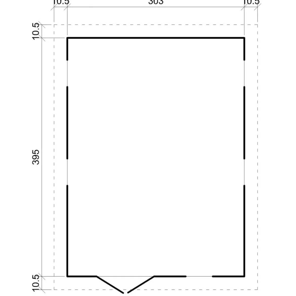 Casetta da Giardino 3x4 m Legno 17 mm Tetto OSB Doppia Porta Finestre