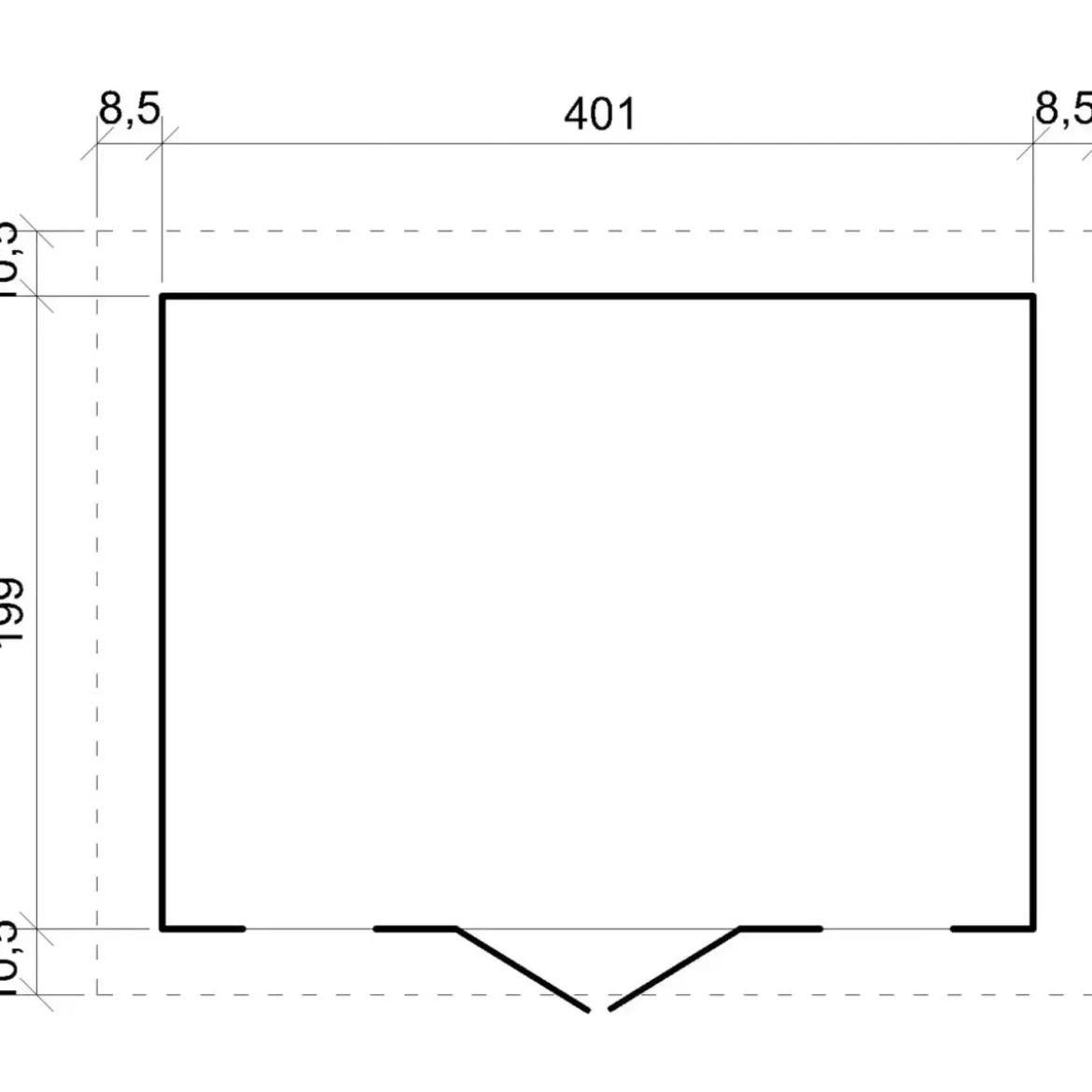 Casetta da Giardino 4x2 m Legno 17 mm Tetto OSB Doppia Porta Finestre