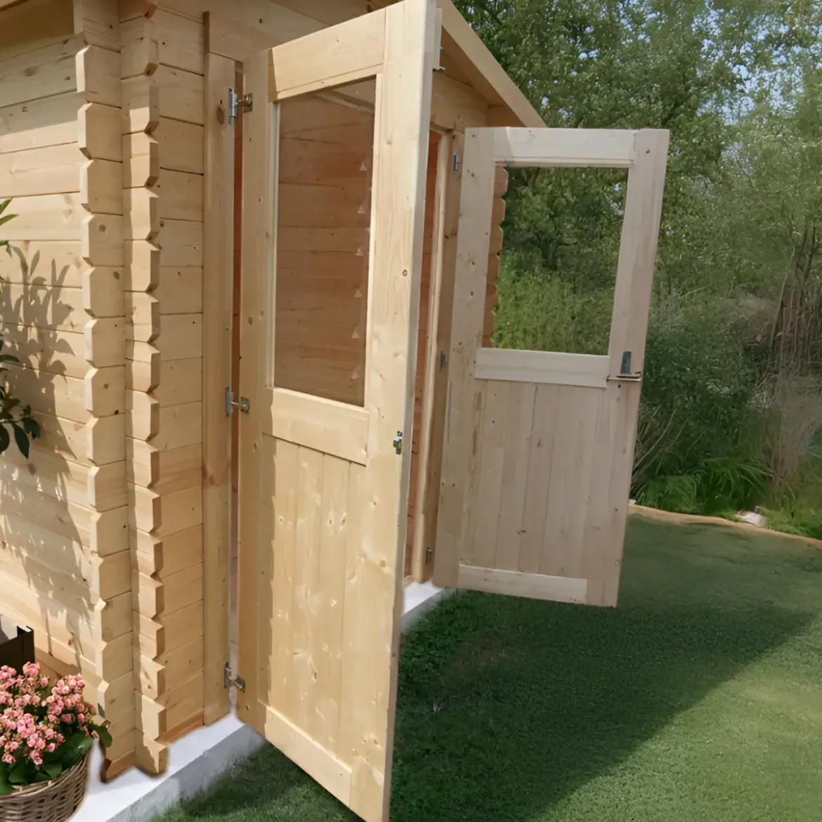 Casetta da Giardino 2x3 m per Ripostiglio Attrezzi Struttura in Legno