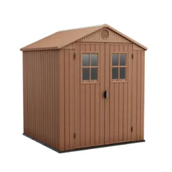Casetta da Giardino 190x183x221 cm Effetto Legno EVOTECH+ Doppia Porta