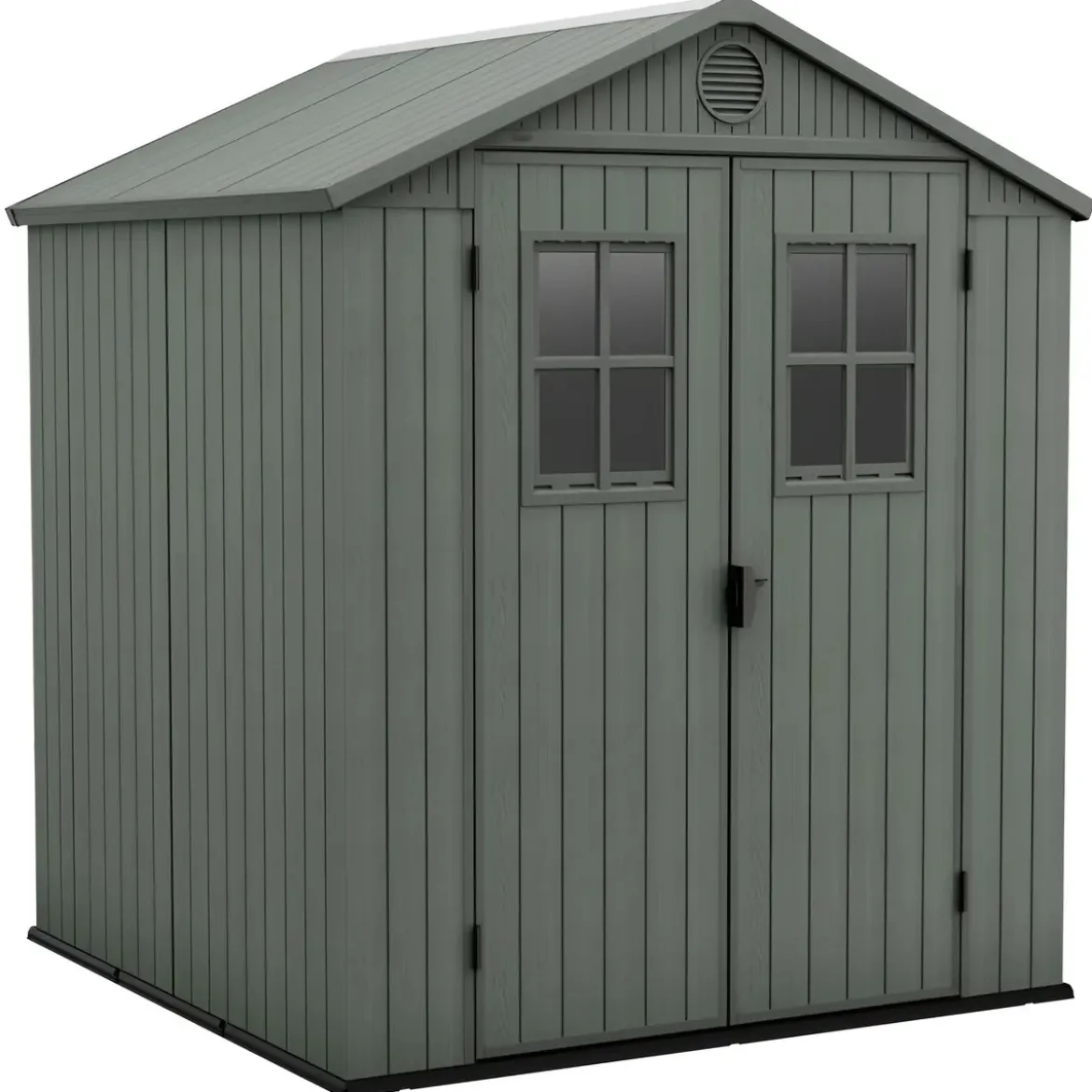 Casetta da Giardino 190x183x221 cm EVOTECH Effetto Legno con Finestre