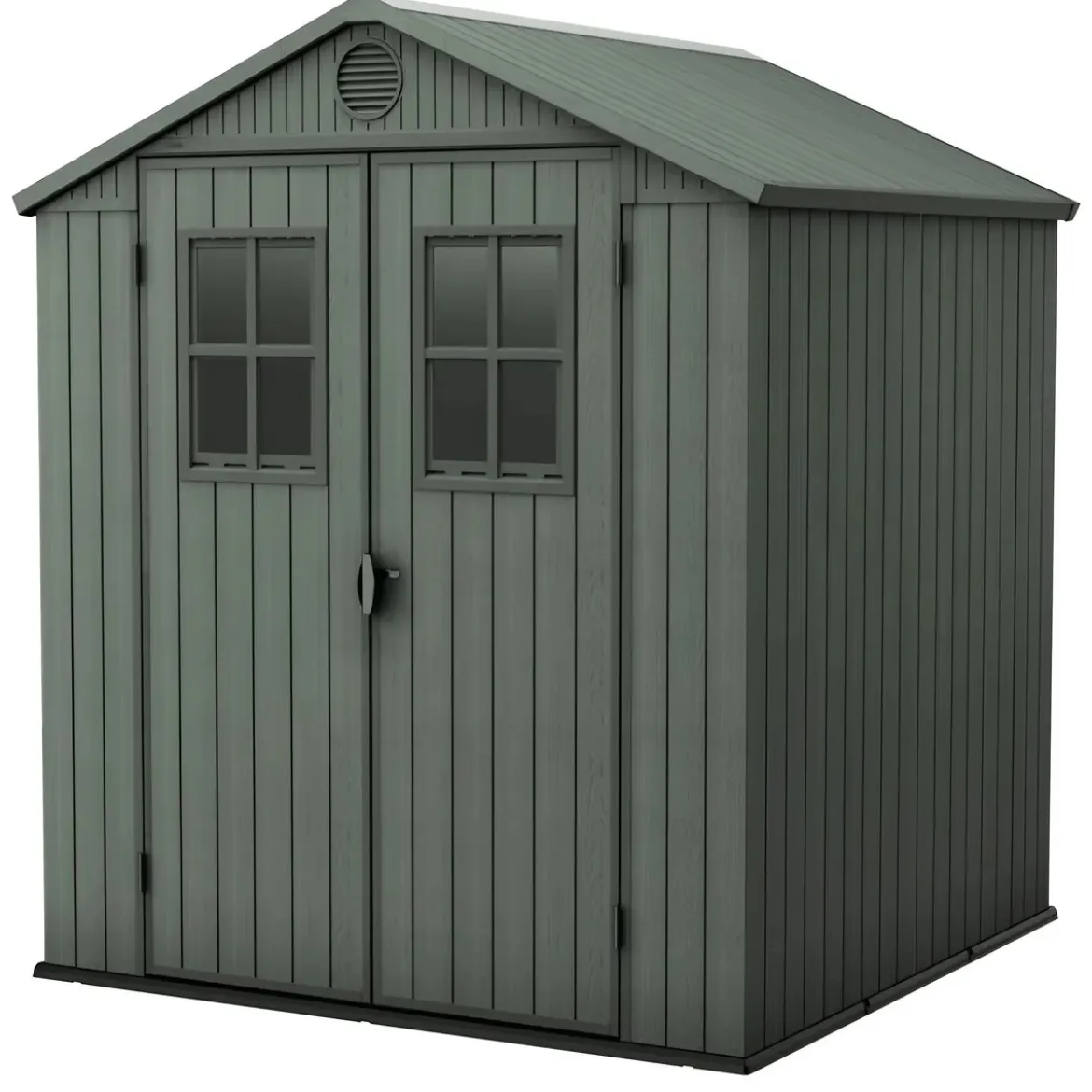 Casetta da Giardino 190x183x221 cm EVOTECH Effetto Legno con Finestre