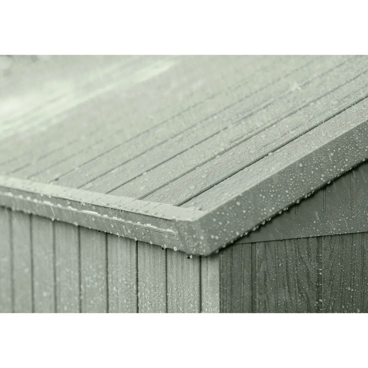 Casetta da Giardino 190x183x221 cm EVOTECH Effetto Legno con Finestre