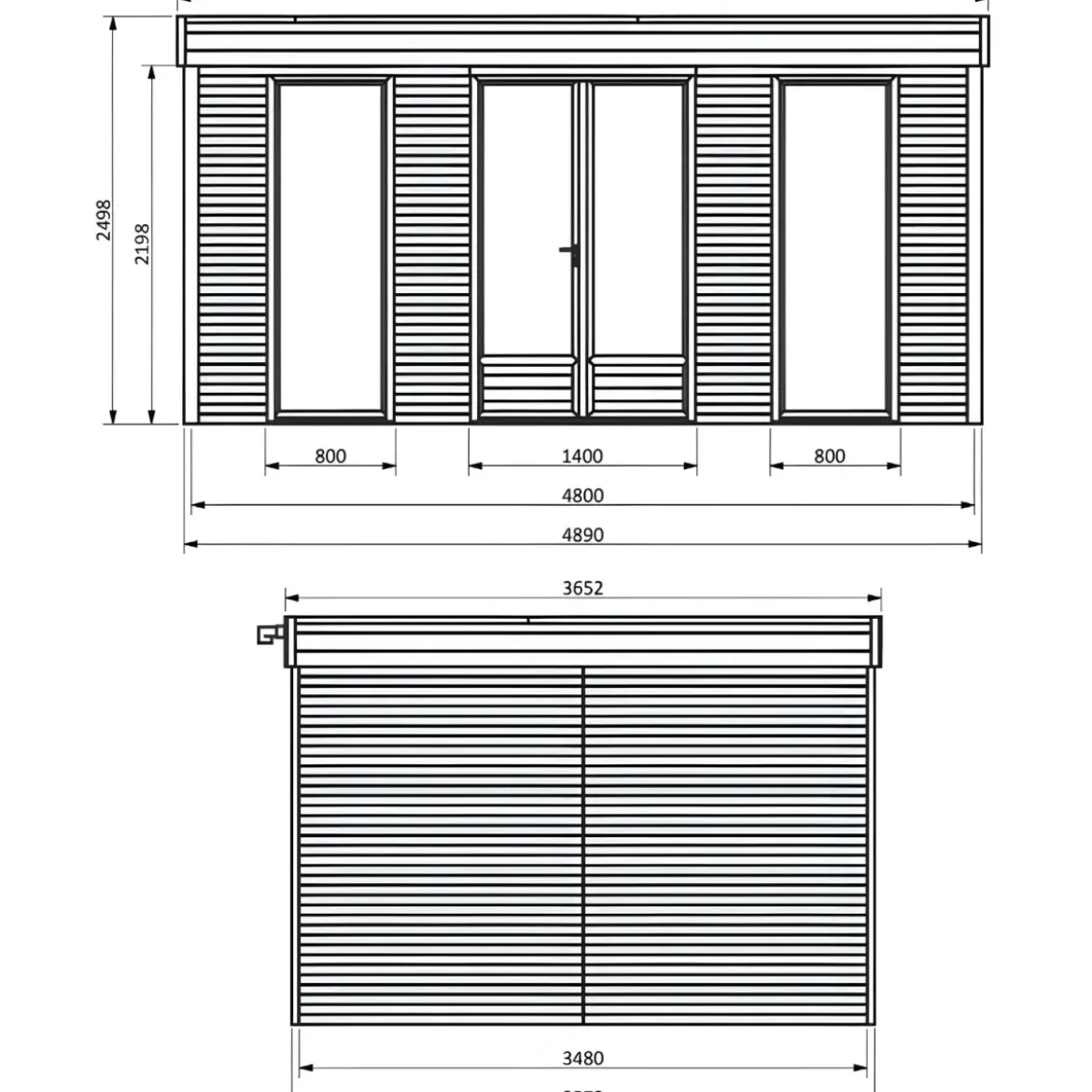 Casetta in Legno Abitabile 5x3.6 metri Parete Isolanti Porta Finestra Giardino