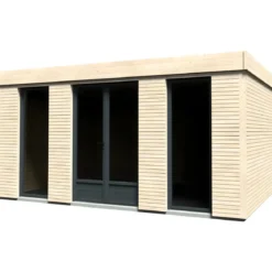 Casetta in Legno Abitabile 5x3.6 metri Parete Isolanti Porta Finestra Giardino