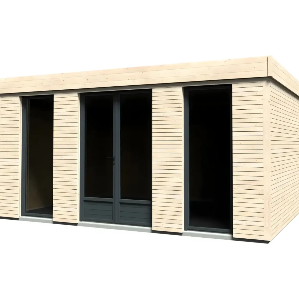 Casetta in Legno Abitabile 5x3.6 metri Parete Isolanti Porta Finestra Giardino