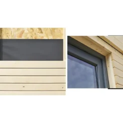 Casetta in Legno Abitabile 5x3.6 metri Parete Isolanti Porta Finestra Giardino