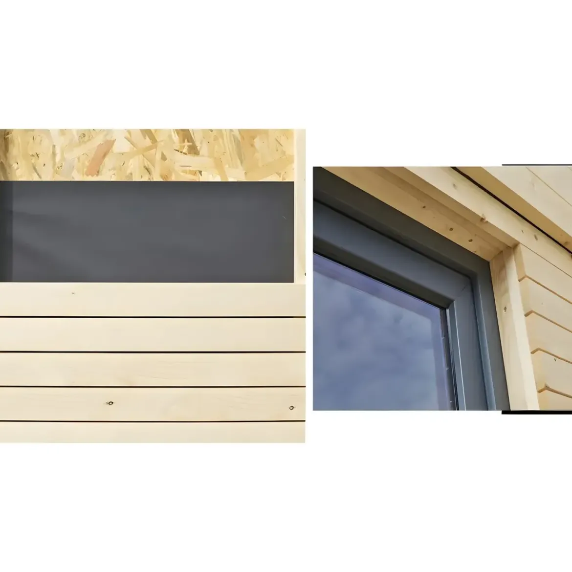 Casetta in Legno Abitabile 5x3.6 metri Parete Isolanti Porta Finestra Giardino