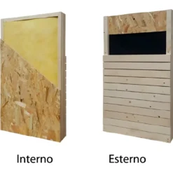 Casetta in Legno Abitabile 3.6x3 mt Parete Isolanti Porta Finestra da Giardino