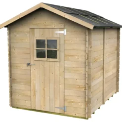 Casetta in Legno con Pavimento 178x218x205 cm Porta Attrezzi da Giardino