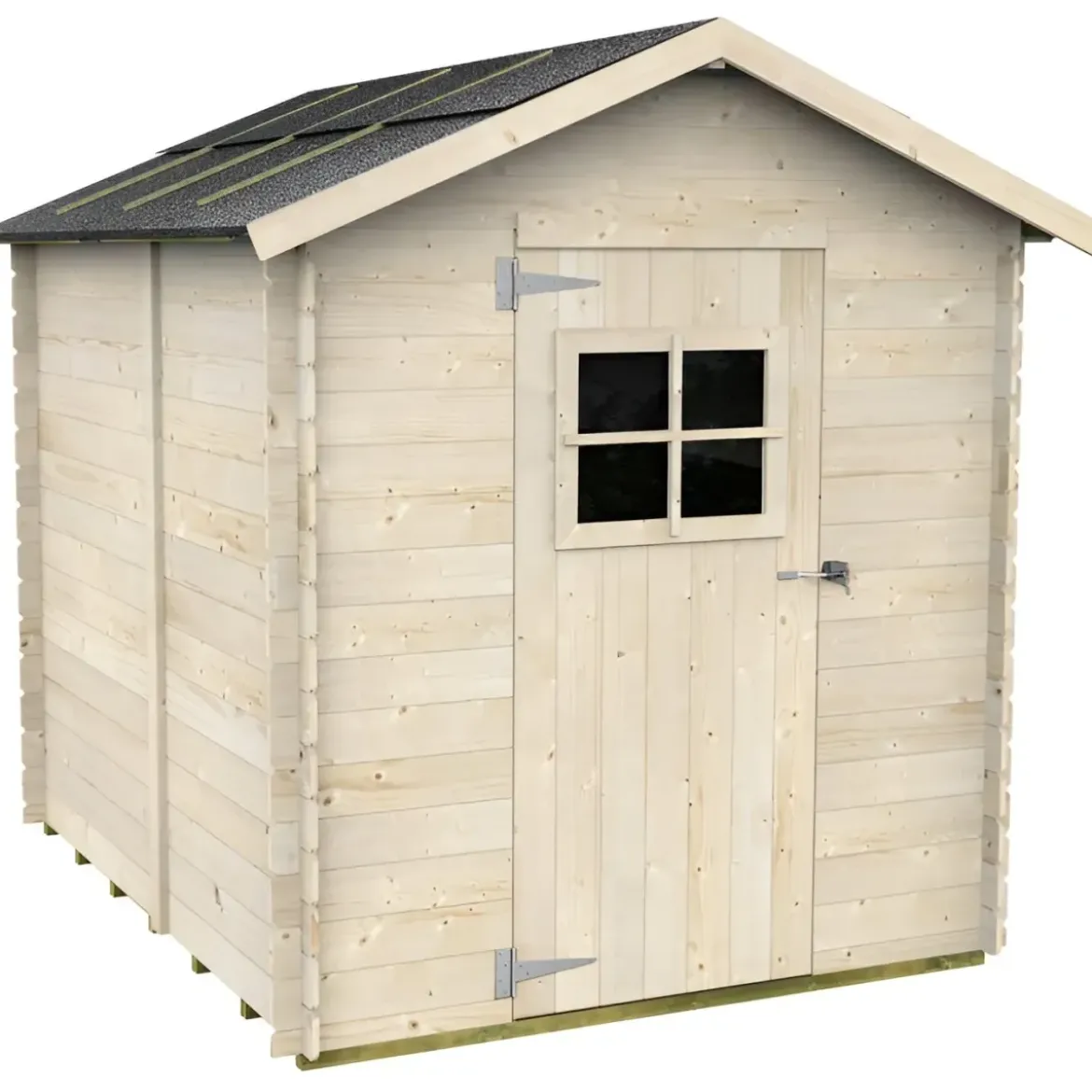 Casetta in Legno con Pavimento 178x218x205 cm Porta Attrezzi da Giardino