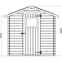 Casetta in Legno da Giardino Block House 2x2 m con Porta Finestrata
