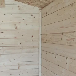 Casetta in Legno da Giardino Block House 2x2 m Doppia Porta Finestrata