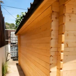 Casetta in Legno da Giardino 34mm 5x5 per Attrezzi Doppia Porta Finestre