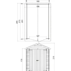 Casetta in Legno da Giardino per Rimessa Attrezzi 178x273x226 cm