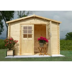 Casetta in Legno da Giardino 3x2 Blockhouse 28 mm Rimessa per Attrezzi