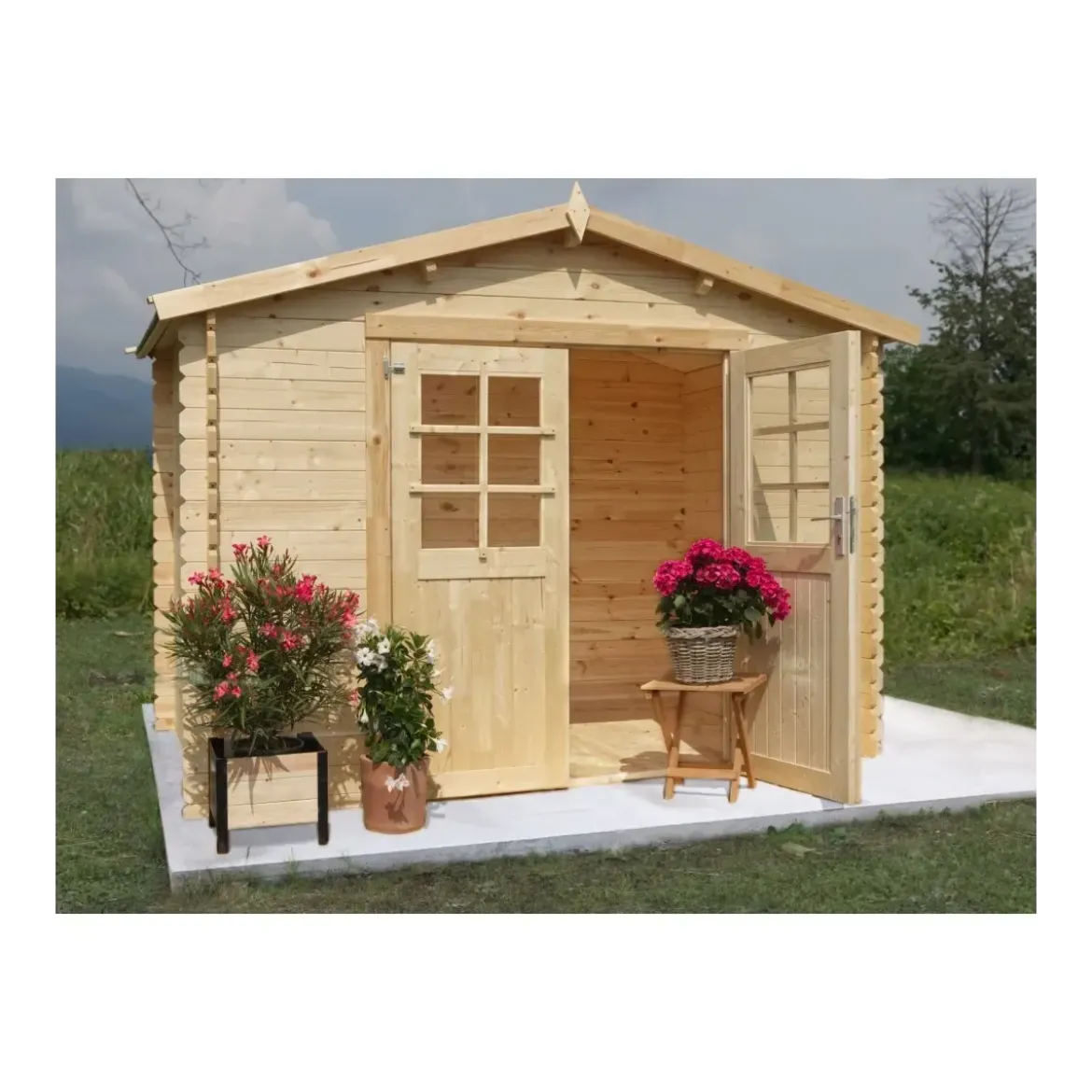 Casetta in Legno da Giardino 3x2 Blockhouse 28 mm Rimessa per Attrezzi