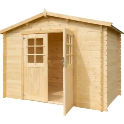Casetta in Legno da Giardino 3x2 Blockhouse 28 mm Rimessa per Attrezzi