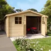 Casetta in Legno da Giardino 4x3 Doppia Porta Block-House 34mm