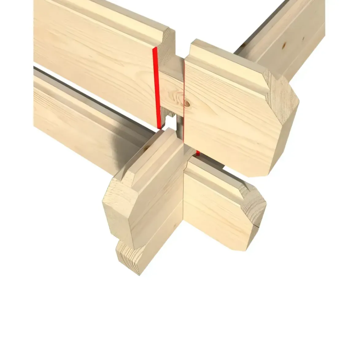 Casetta in Legno da Giardino 4x3 Doppia Porta Block-House 34mm