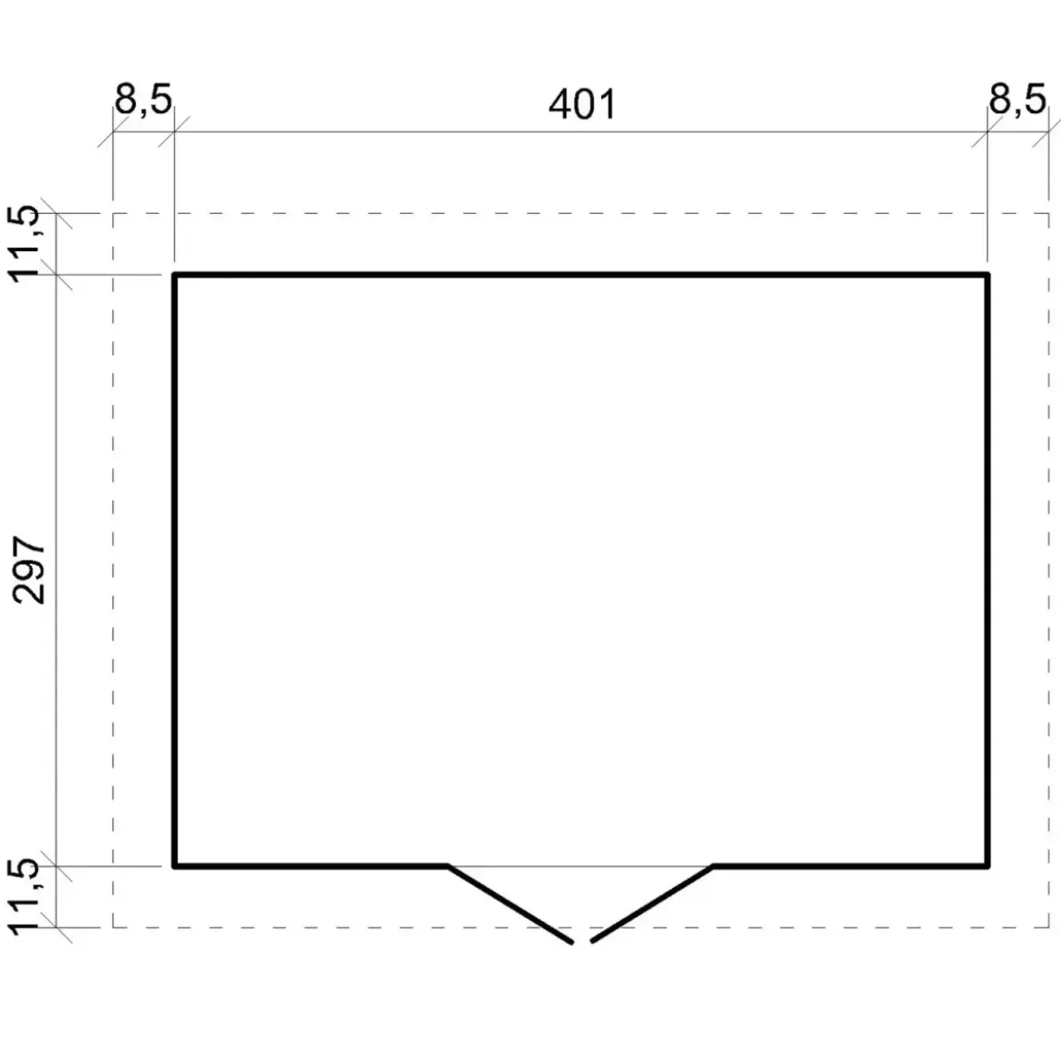 Casetta in Legno Giardino 4x3 17 mm Pavimento Porte Doppie Finestre