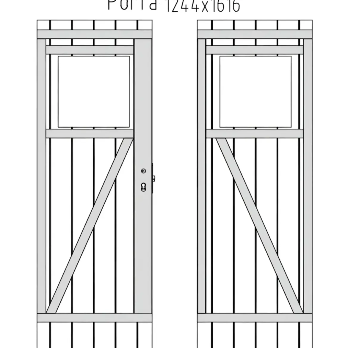 Casetta in Legno Grezzo 19 mm 200x200 cm Blockhouse Porta Doppia