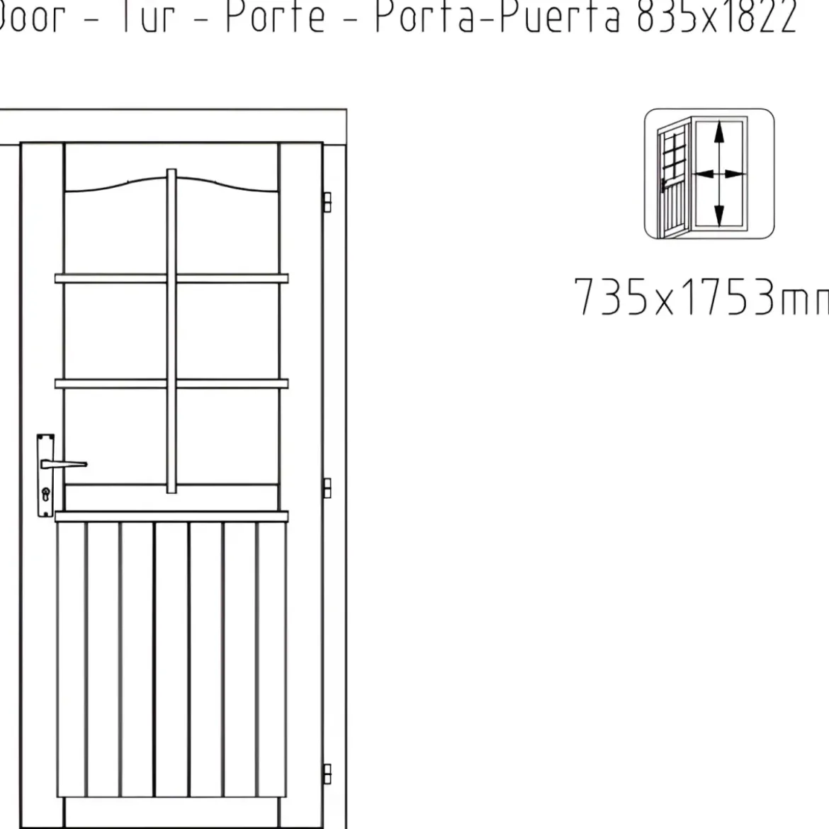 Casetta in Legno Grezzo 28 mm 218x218 cm Blockhouse con Pavimento