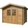 Casetta in Legno Impregnato 28 mm 296x200cm Blockhouse Doppia Porta