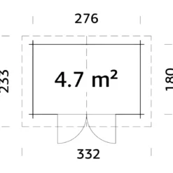 Casetta in Legno Impregnato 28 mm 296x200cm Blockhouse Doppia Porta