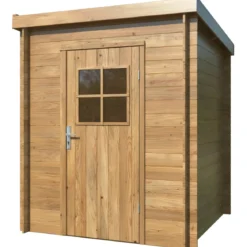 Casetta in Legno Impregnato 176x176 Blockhouse 19 mm Porta Finestrata