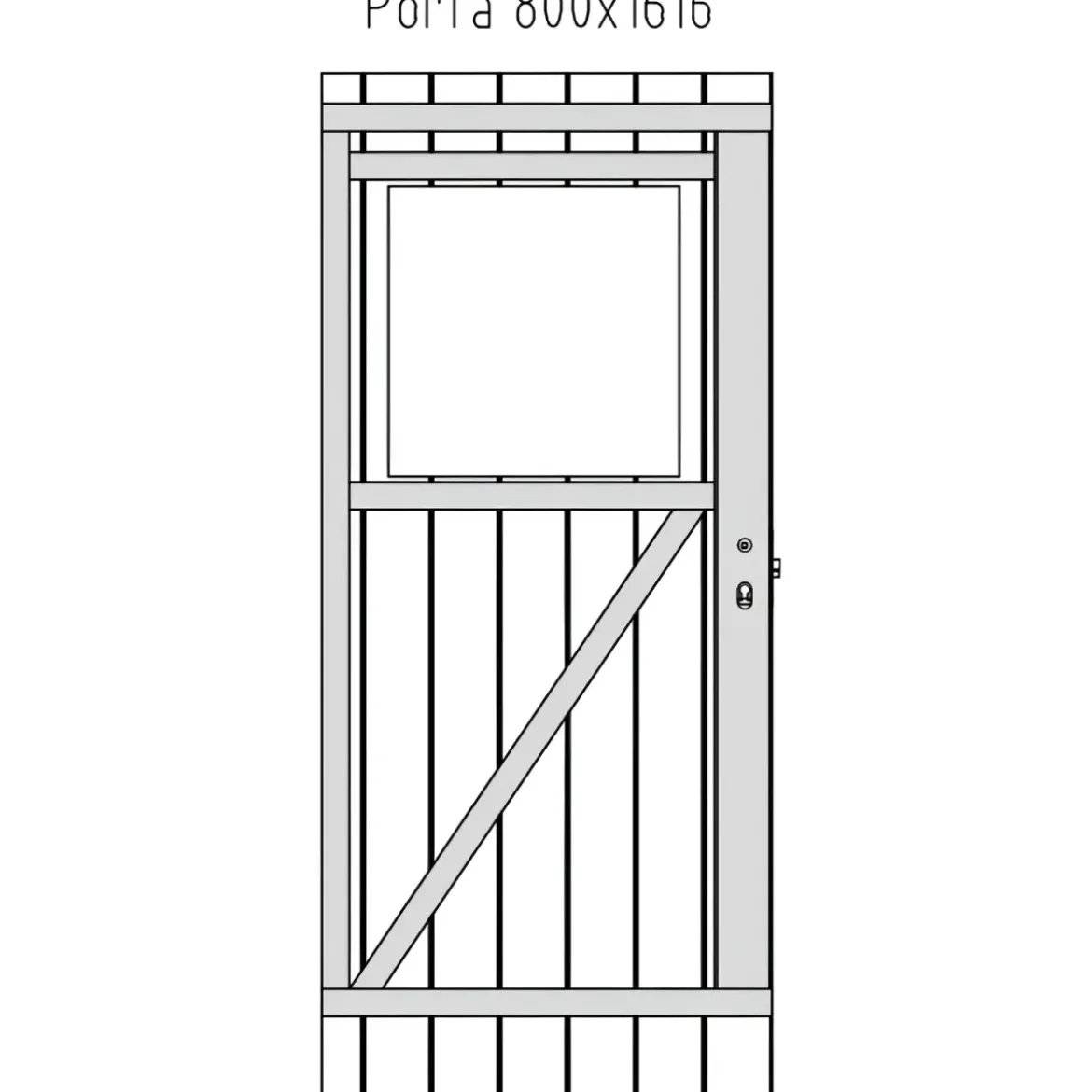 Casetta in Legno Impregnato 176x176 Blockhouse 19 mm Porta Finestrata
