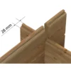 Casetta in Legno Impregnato 296x296 cm Blockhouse 28 mm Doppia Porta