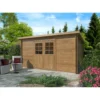 Casetta in Legno Impregnato 406x292 cm Blockhouse 28 mm Porta Doppia