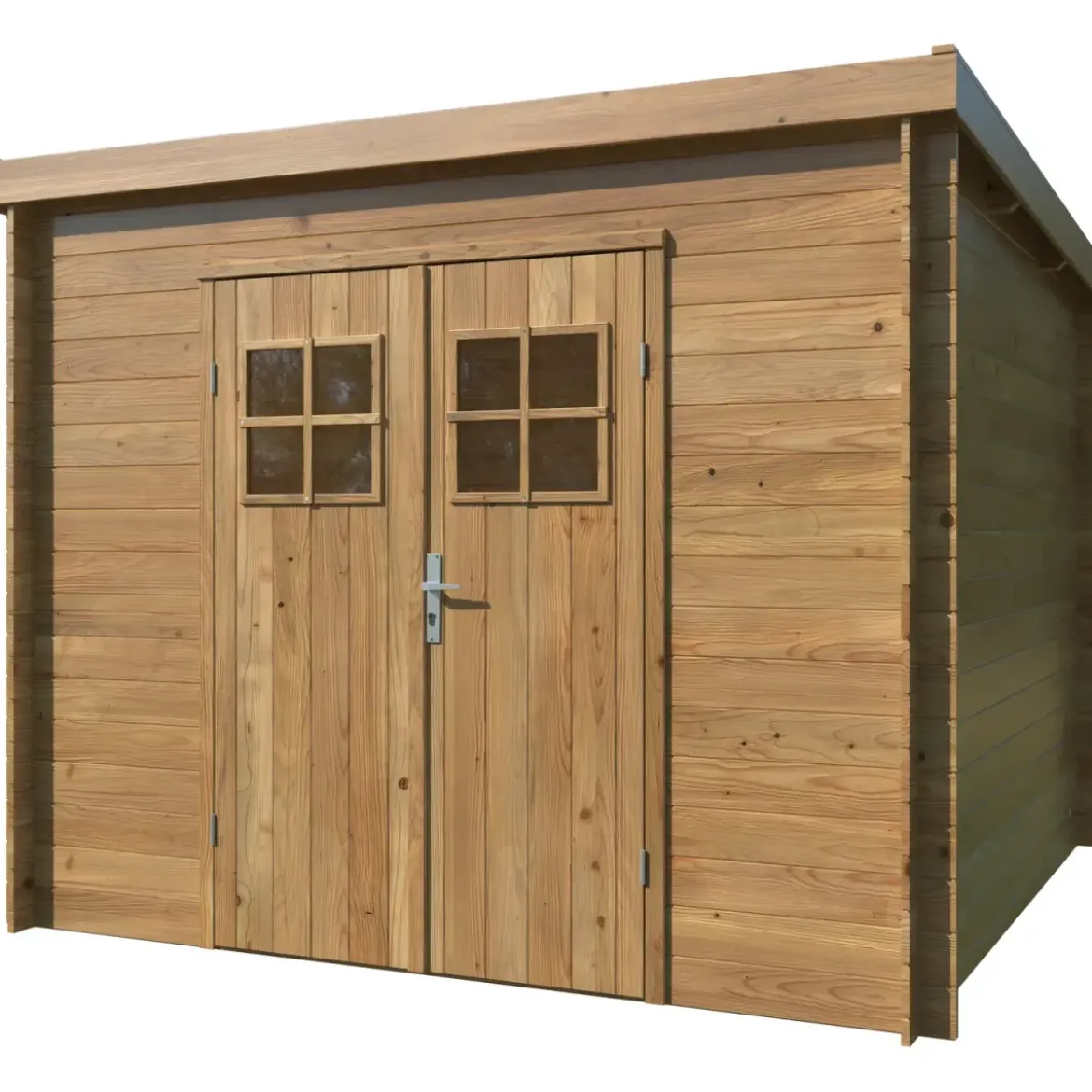 Casetta in Legno Impregnato 260x260 Blockhouse 19 mm Porta Doppia