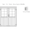 Casetta in Legno Impregnato 322x292 Blockhouse 28 mm Porta Doppia