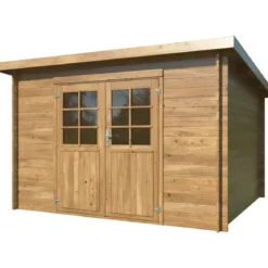 Casetta in Legno Impregnato 322x292 Blockhouse 28 mm Porta Doppia