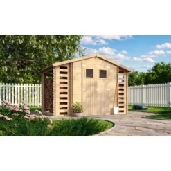 Casetta in Legno Legnaia 328x206x218 cm Box a Pannelli