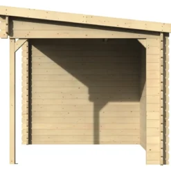 Casetta in Legno 28 mm con Portico 443x229 cm da Giardino Block House