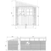 Casetta in Legno 17 mm da Giardino 2x5 Rimessa Attrezzi Addossata 10 m2