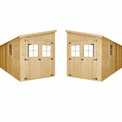 Casetta in Legno 17 mm da Giardino 2x5 Rimessa Attrezzi Addossata 10 m2