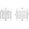 Casetta in Legno 34mm Grezzo da Giardino 3x3 Doppia Porta Vetrata
