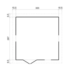 Casetta in Legno 17 mm 3x3 Box in Legno Timbela a Pannelli