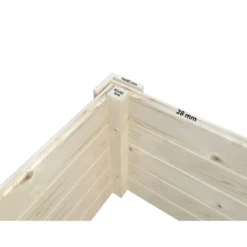 Casetta in Legno 28 mm 385x282 cm Blockhouse Porta Doppia Finestra