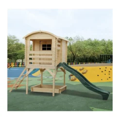 Casetta in Legno per Bambini Torretta Palafitta Scivolo Parco Giochi da Giardino