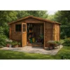 Casetta in Legno Trattato da Giardino 4x3 Doppia Porta Block-House 34mm