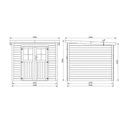 Casetta in Legno 250x250 a Pannelli 19 mm Ricovero Attrezzi Giardino